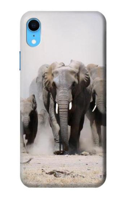 W3142 African Elephant Hard Case and Leather Flip Case For iPhone XR