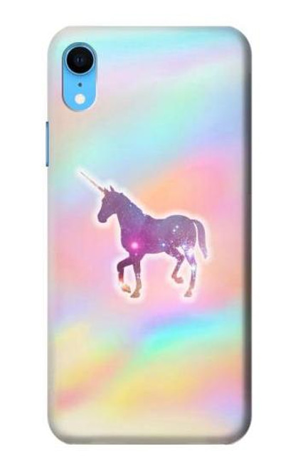 W3203 Rainbow Unicorn Hard Case and Leather Flip Case For iPhone XR