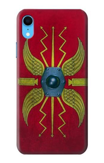 W3206 Roman Shield Scutum Hard Case and Leather Flip Case For iPhone XR