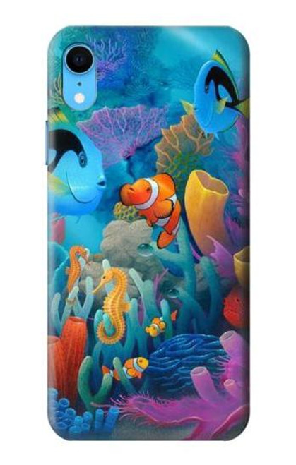 W3227 Underwater World Cartoon Hard Case and Leather Flip Case For iPhone XR