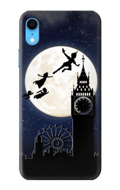 W3249 Peter Pan Fly Full Moon Night Hard Case and Leather Flip Case For iPhone XR