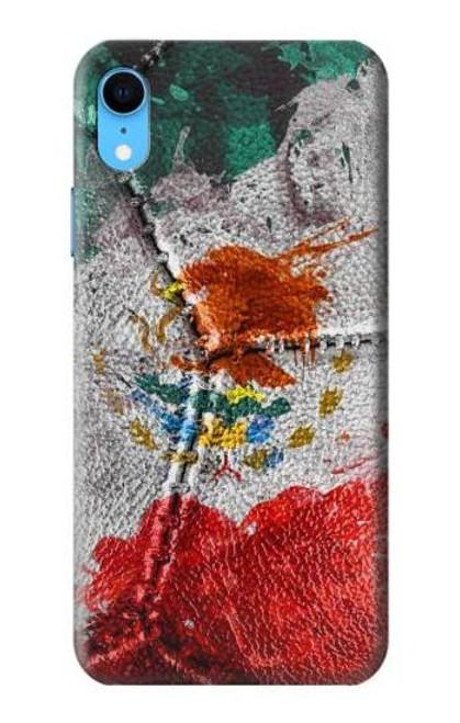 W3314 Mexico Flag Vinatage Foorball Graphic Hard Case and Leather Flip Case For iPhone XR