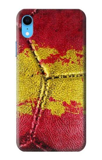 W3315 Spain Flag Vintage Football Graphic Hard Case and Leather Flip Case For iPhone XR