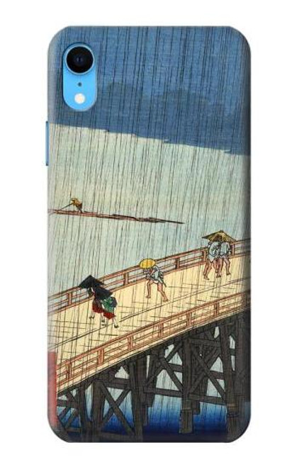 W3347 Utagawa Hiroshige Sudden shower Hard Case and Leather Flip Case For iPhone XR