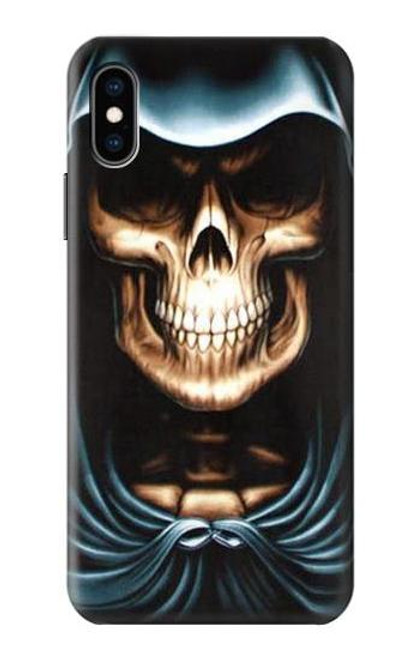 W0225 Skull Grim Reaper Hard Case and Leather Flip Case For iPhone X, iPhone XS