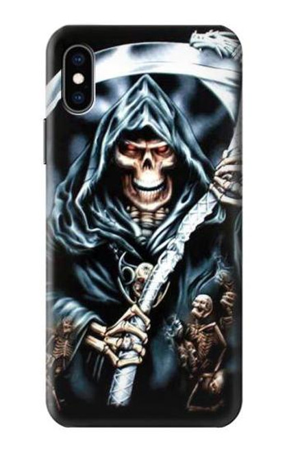 W0295 Grim Reaper Hard Case and Leather Flip Case For iPhone X, iPhone XS