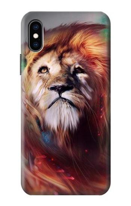 W0691 Leo Paint Hard Case and Leather Flip Case For iPhone X, iPhone XS