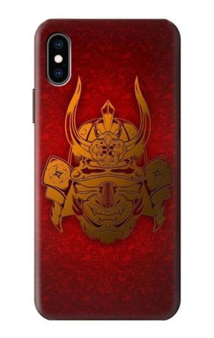 W0820 Samurai Helmet Hard Case and Leather Flip Case For iPhone X, iPhone XS