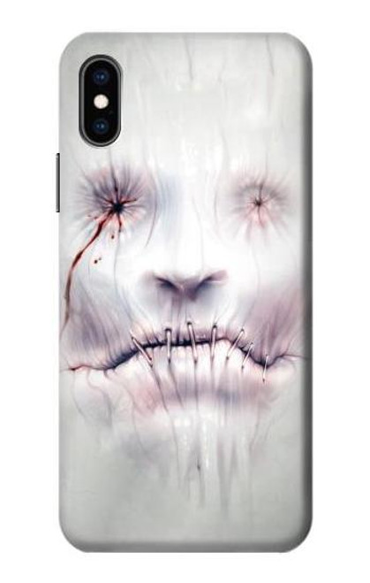 W0884 Horror Face Hard Case and Leather Flip Case For iPhone X, iPhone XS