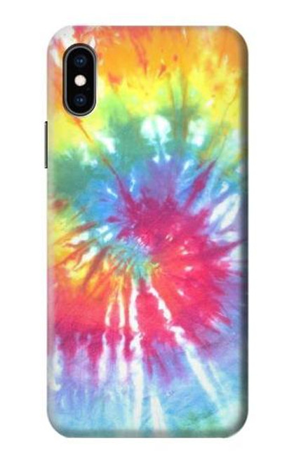 W1697 Tie Dye Colorful Graphic Printed Hard Case and Leather Flip Case For iPhone X, iPhone XS