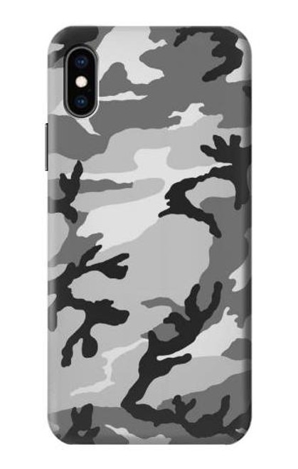 W1721 Snow Camouflage Graphic Printed Hard Case and Leather Flip Case For iPhone X, iPhone XS