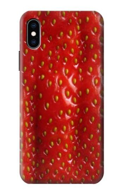 W2225 Strawberry Hard Case and Leather Flip Case For iPhone X, iPhone XS