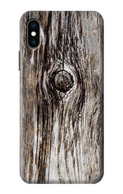 W2844 Old Wood Bark Graphic Hard Case and Leather Flip Case For iPhone X, iPhone XS