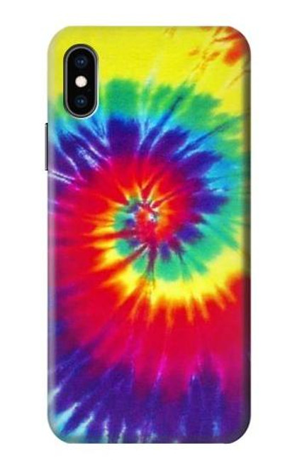 W2884 Tie Dye Swirl Color Hard Case and Leather Flip Case For iPhone X, iPhone XS