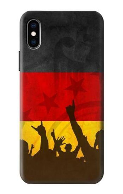 W2966 Germany Football Soccer Euro 2016 Hard Case and Leather Flip Case For iPhone X, iPhone XS