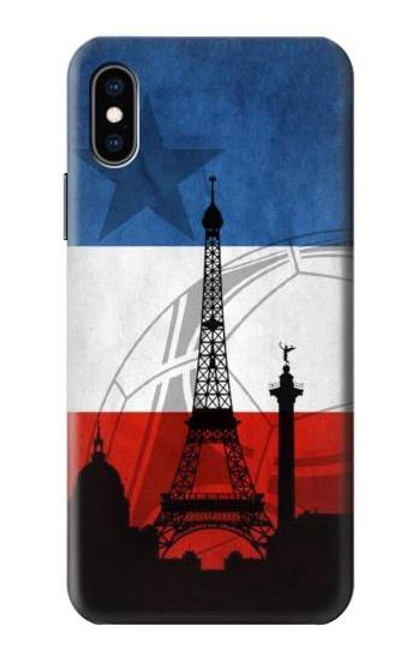 W2980 France Football Soccer Euro 2016 Hard Case and Leather Flip Case For iPhone X, iPhone XS