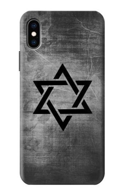 W3107 Judaism Star of David Symbol Hard Case and Leather Flip Case For iPhone X, iPhone XS