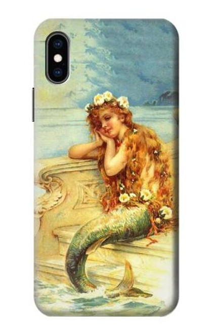 W3184 Little Mermaid Painting Hard Case and Leather Flip Case For iPhone X, iPhone XS