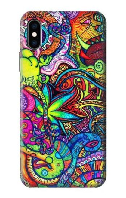 W3255 Colorful Art Pattern Hard Case and Leather Flip Case For iPhone X, iPhone XS