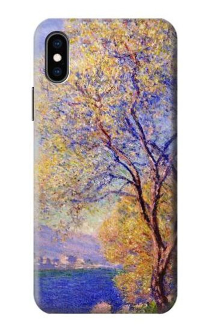 W3339 Claude Monet Antibes Seen from the Salis Gardens Hard Case and Leather Flip Case For iPhone X, iPhone XS