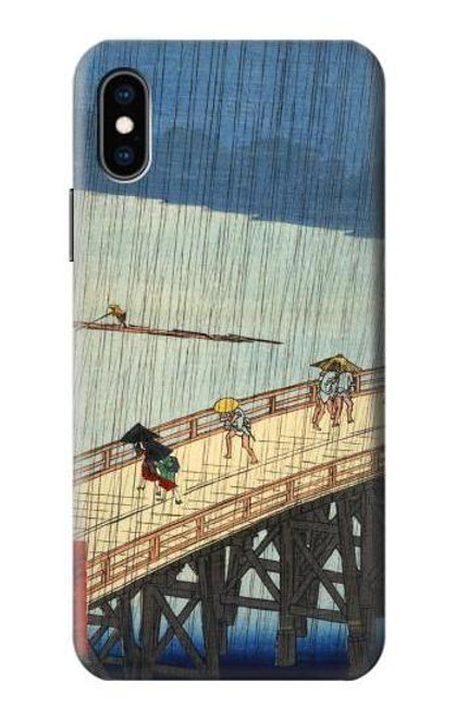 W3347 Utagawa Hiroshige Sudden shower Hard Case and Leather Flip Case For iPhone X, iPhone XS