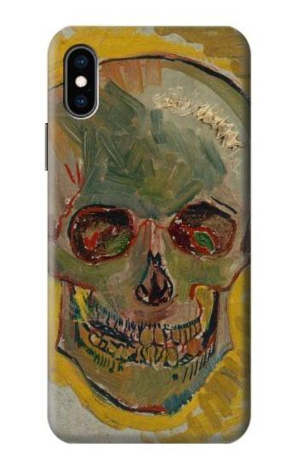 W3359 Vincent Van Gogh Skull Hard Case and Leather Flip Case For iPhone X, iPhone XS