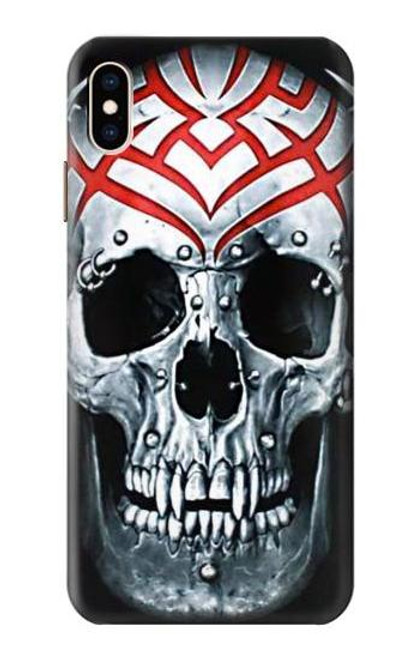 W0223 Vampire Skull Tattoo Hard Case and Leather Flip Case For iPhone XS Max