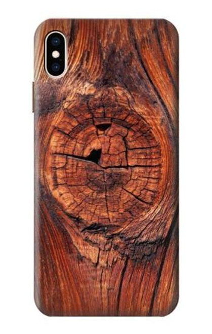 W0603 Wood Graphic Printed Hard Case and Leather Flip Case For iPhone XS Max