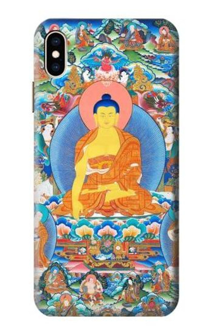 W1256 Buddha Paint Hard Case and Leather Flip Case For iPhone XS Max