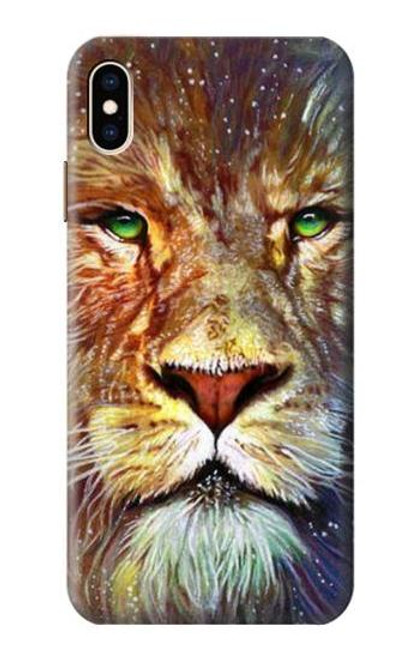 W1354 Lion Hard Case and Leather Flip Case For iPhone XS Max