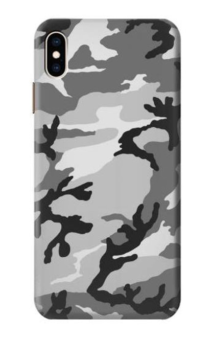 W1721 Snow Camouflage Graphic Printed Hard Case and Leather Flip Case For iPhone XS Max