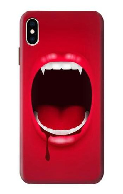 W2103 Vampire Mouth Hard Case and Leather Flip Case For iPhone XS Max