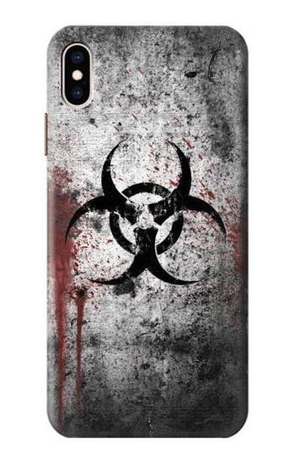 W2440 Biohazards Biological Hazard Hard Case and Leather Flip Case For iPhone XS Max