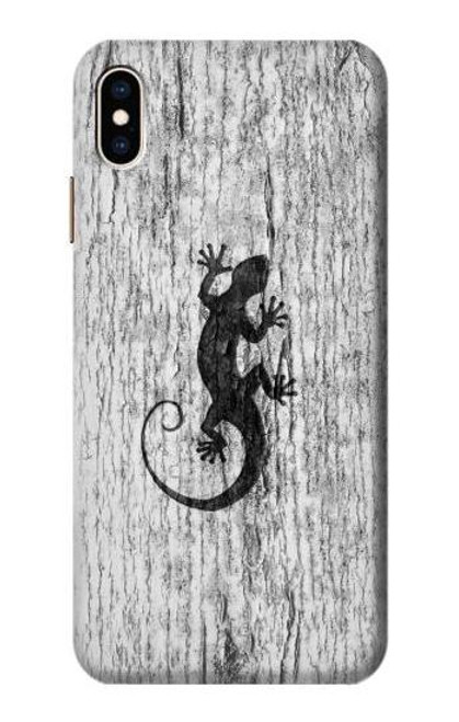 W2446 Gecko Wood Graphic Printed Hard Case and Leather Flip Case For iPhone XS Max