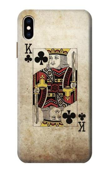 W2528 Poker King Card Hard Case and Leather Flip Case For iPhone XS Max