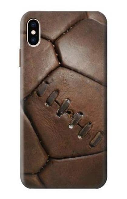 W2661 Leather Soccer Football Graphic Hard Case and Leather Flip Case For iPhone XS Max