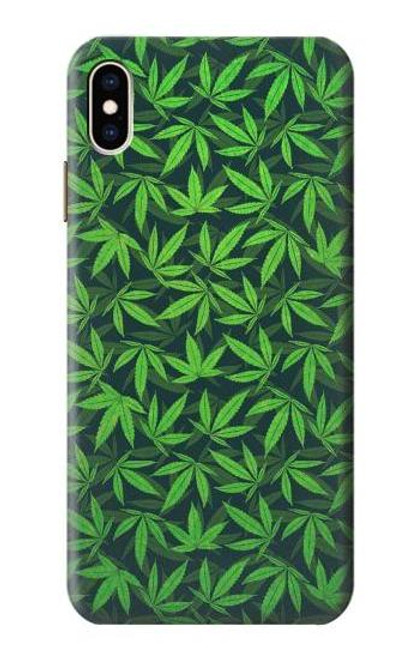 W2666 Marijuana Pattern Hard Case and Leather Flip Case For iPhone XS Max