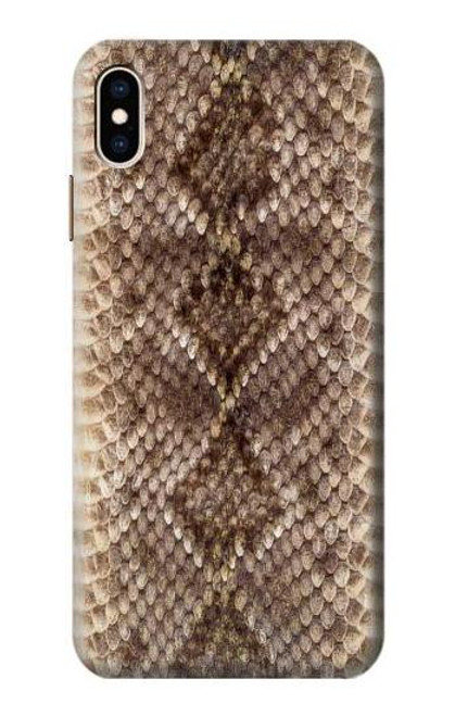 W2875 Rattle Snake Skin Graphic Printed Hard Case and Leather Flip Case For iPhone XS Max