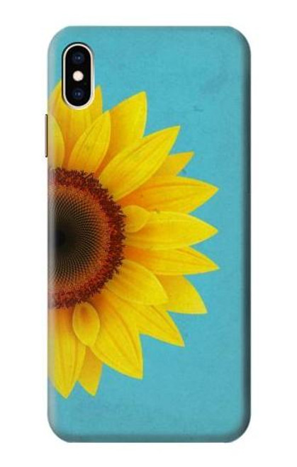 W3039 Vintage Sunflower Blue Hard Case and Leather Flip Case For iPhone XS Max