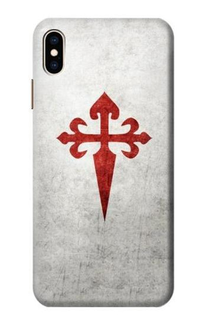 W3200 Order of Santiago Cross of Saint James Hard Case and Leather Flip Case For iPhone XS Max