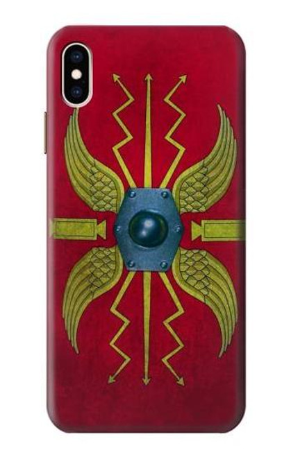 W3206 Roman Shield Scutum Hard Case and Leather Flip Case For iPhone XS Max