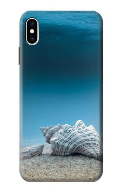 W3213 Sea Shells Under the Sea Hard Case and Leather Flip Case For iPhone XS Max