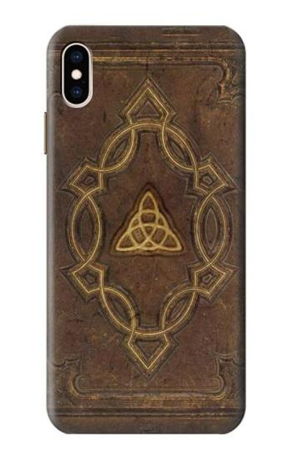 W3219 Spell Book Cover Hard Case and Leather Flip Case For iPhone XS Max