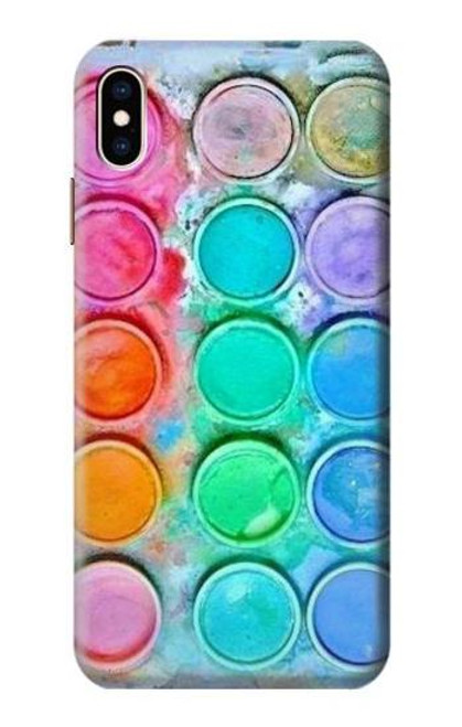 W3235 Watercolor Mixing Hard Case and Leather Flip Case For iPhone XS Max