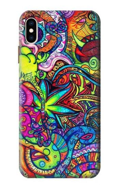 W3255 Colorful Art Pattern Hard Case and Leather Flip Case For iPhone XS Max