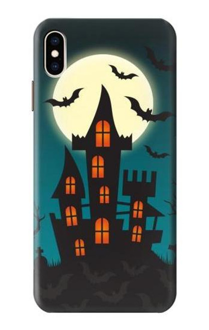 W3268 Halloween Festival Castle Hard Case and Leather Flip Case For iPhone XS Max