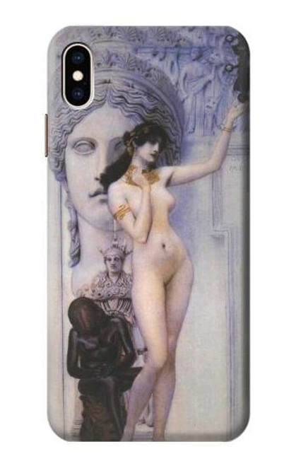 W3353 Gustav Klimt Allegory of Sculpture Hard Case and Leather Flip Case For iPhone XS Max