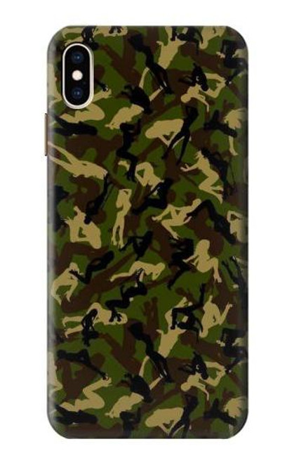 W3356 Sexy Girls Camo Camouflage Hard Case and Leather Flip Case For iPhone XS Max