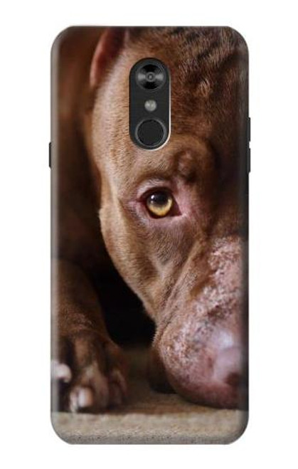 W0519 PitBull Face Hard Case and Leather Flip Case For LG Q Stylo 4, LG Q Stylus