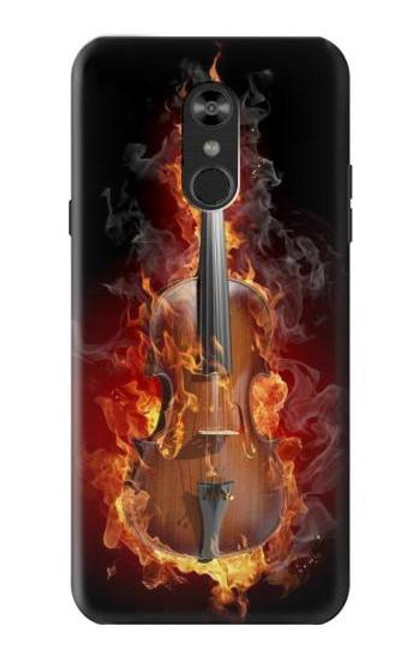 W0864 Fire Violin Hard Case and Leather Flip Case For LG Q Stylo 4, LG Q Stylus